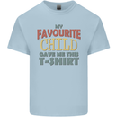My Favourite Child Gave Me This Fathers Day Mens Cotton T-Shirt Tee Top Light Blue