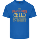 My Favourite Child Gave Me This Fathers Day Mens Cotton T-Shirt Tee Top Royal Blue