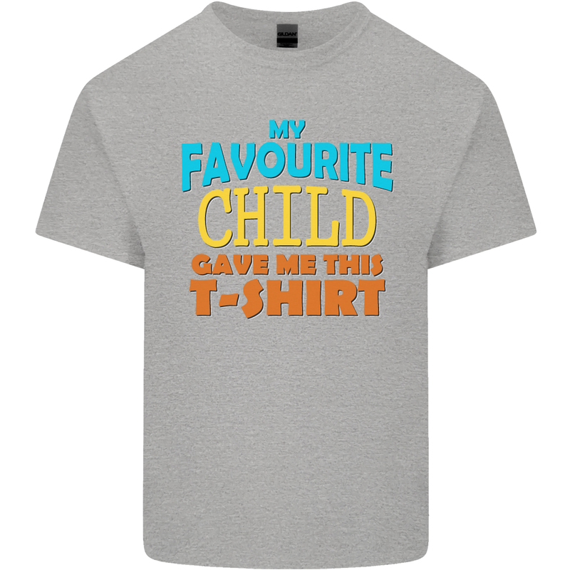 My Favourite Child Gave Me This Fathers Day Mens Cotton T-Shirt Tee Top Sports Grey