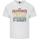My Favourite Child Gave Me This Fathers Day Mens Cotton T-Shirt Tee Top White