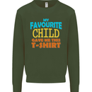 My Favourite Child Gave Me This Fathers Day Mens Sweatshirt Jumper Forest Green