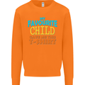 My Favourite Child Gave Me This Fathers Day Mens Sweatshirt Jumper Orange