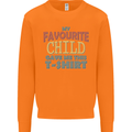 My Favourite Child Gave Me This Fathers Day Mens Sweatshirt Jumper Orange