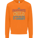 My Favourite Child Gave Me This Fathers Day Mens Sweatshirt Jumper Orange