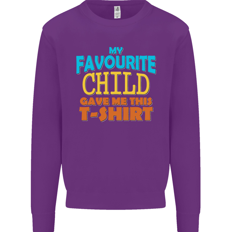 My Favourite Child Gave Me This Fathers Day Mens Sweatshirt Jumper Purple