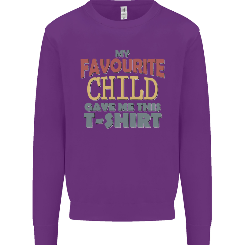 My Favourite Child Gave Me This Fathers Day Mens Sweatshirt Jumper Purple