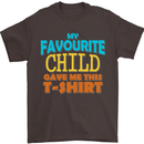 My Favourite Child Gave Me This Fathers Day Mens T-Shirt Cotton Gildan Dark Chocolate