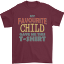 My Favourite Child Gave Me This Fathers Day Mens T-Shirt Cotton Gildan Maroon