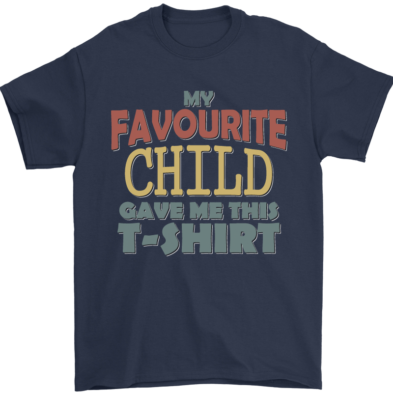 My Favourite Child Gave Me This Fathers Day Mens T-Shirt Cotton Gildan Navy Blue