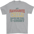 My Favourite Child Gave Me This Fathers Day Mens T-Shirt Cotton Gildan Sports Grey