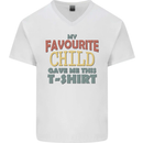 My Favourite Child Gave Me This Fathers Day Mens V-Neck Cotton T-Shirt White
