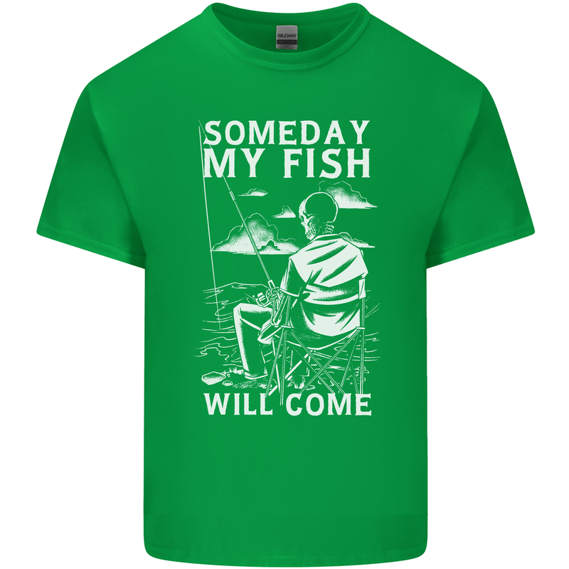 My Fish Will Come Funny Fishing Fisherman Kids T-Shirt Childrens Irish Green