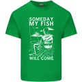 My Fish Will Come Funny Fishing Fisherman Mens Cotton T-Shirt Tee Top Irish Green