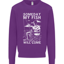 My Fish Will Come Funny Fishing Fisherman Mens Sweatshirt Jumper Purple