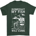 My Fish Will Come Funny Fishing Fisherman Mens T-Shirt 100% Cotton Forest Green