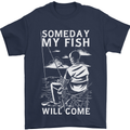 My Fish Will Come Funny Fishing Fisherman Mens T-Shirt 100% Cotton Navy Blue