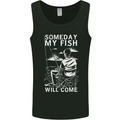 My Fish Will Come Funny Fishing Fisherman Mens Vest Tank Top Black