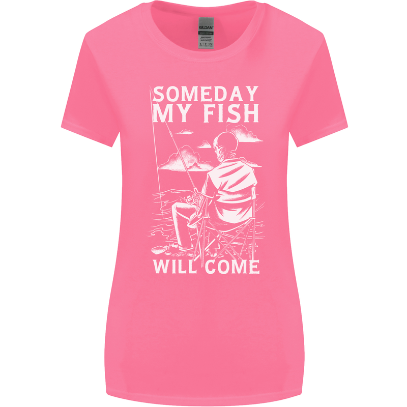 My Fish Will Come Funny Fishing Fisherman Womens Wider Cut T-Shirt Azalea