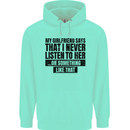 My Girlfriend Says I Never Funny Slogan Childrens Kids Hoodie Peppermint