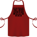 My Girlfriend Says I Never Funny Slogan Cotton Apron 100% Organic Maroon