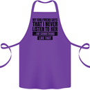 My Girlfriend Says I Never Funny Slogan Cotton Apron 100% Organic Purple