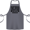 My Girlfriend Says I Never Funny Slogan Cotton Apron 100% Organic Steel