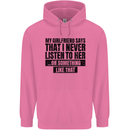 My Girlfriend Says I Never Funny Slogan Mens 80% Cotton Hoodie Azelea
