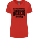 My Girlfriend Says I Never Funny Slogan Womens Wider Cut T-Shirt Red
