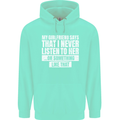My Girlfriend Says I Never Listen Funny Childrens Kids Hoodie Peppermint
