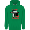 My Grill My Rules Funny BBQ Childrens Kids Hoodie Irish Green