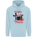 My Grill My Rules Funny BBQ Childrens Kids Hoodie Light Blue