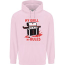 My Grill My Rules Funny BBQ Childrens Kids Hoodie Light Pink