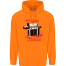 My Grill My Rules Funny BBQ Childrens Kids Hoodie Orange