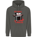 My Grill My Rules Funny BBQ Childrens Kids Hoodie Storm Grey