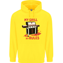 My Grill My Rules Funny BBQ Childrens Kids Hoodie Yellow