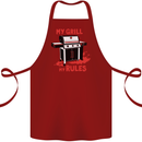 My Grill My Rules Funny BBQ Cotton Apron 100% Organic Maroon