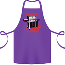 My Grill My Rules Funny BBQ Cotton Apron 100% Organic Purple