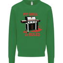 My Grill My Rules Funny BBQ Kids Sweatshirt Jumper Irish Green
