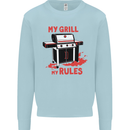 My Grill My Rules Funny BBQ Kids Sweatshirt Jumper Light Blue