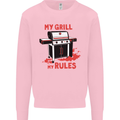 My Grill My Rules Funny BBQ Kids Sweatshirt Jumper Light Pink