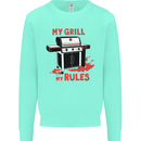 My Grill My Rules Funny BBQ Kids Sweatshirt Jumper Peppermint