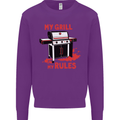 My Grill My Rules Funny BBQ Kids Sweatshirt Jumper Purple