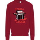 My Grill My Rules Funny BBQ Kids Sweatshirt Jumper Red
