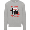 My Grill My Rules Funny BBQ Kids Sweatshirt Jumper Sports Grey