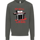 My Grill My Rules Funny BBQ Kids Sweatshirt Jumper Storm Grey