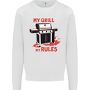 My Grill My Rules Funny BBQ Kids Sweatshirt Jumper White