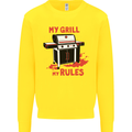 My Grill My Rules Funny BBQ Kids Sweatshirt Jumper Yellow