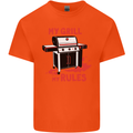 My Grill My Rules Funny BBQ Kids T-Shirt Childrens Orange