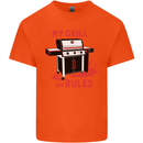 My Grill My Rules Funny BBQ Kids T-Shirt Childrens Orange