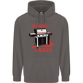 My Grill My Rules Funny BBQ Mens 80% Cotton Hoodie Charcoal